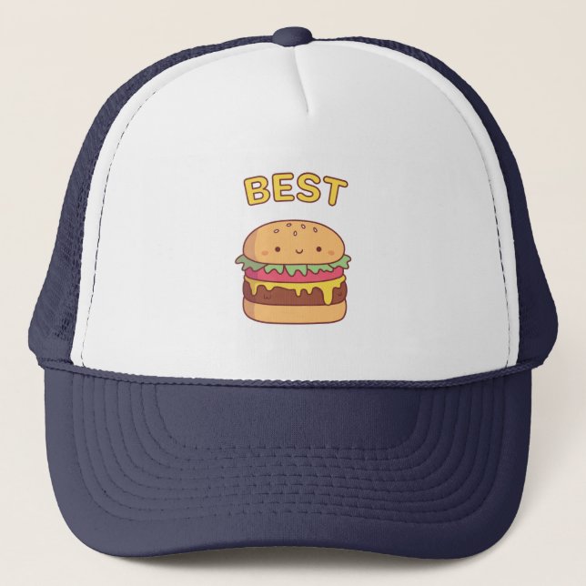 Best Burger Cute Best Friend Matching Trucker Hat (Front)