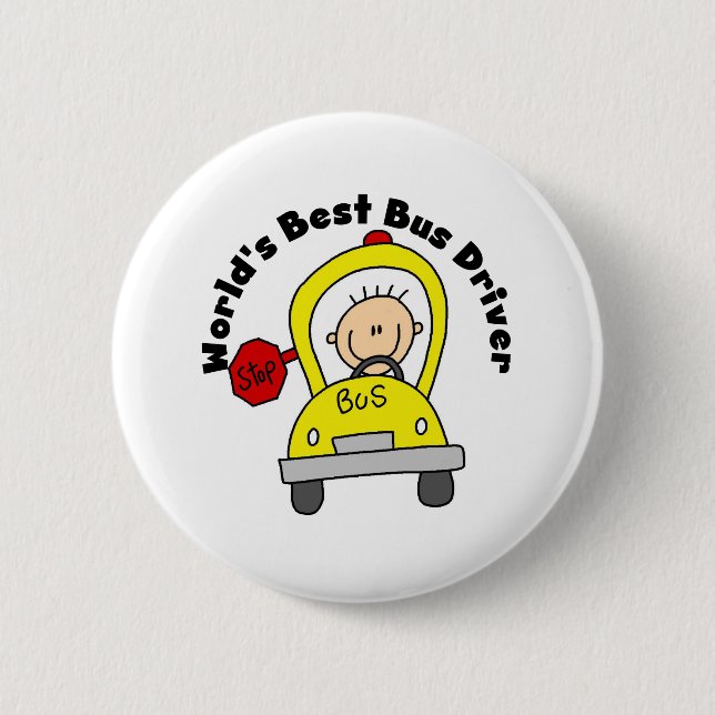 Best Bus Driver 2 Inch Round Button (Front)