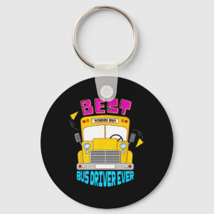 Best Bus Driver Ever Cute School Transportation St Keychain