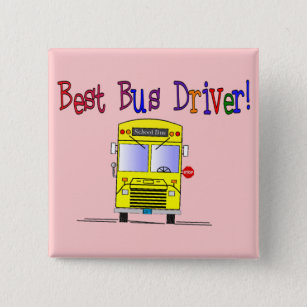 Best Bus Driver Gifts 2 Inch Square Button