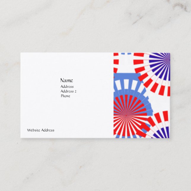 BEST BUSINESS CARDS - TEAR PROOF - PATRIOTIC COLOR (Front)