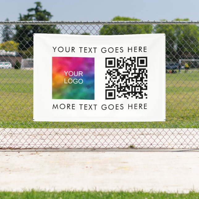 Best Business Company Logo QR Code Modern Template Banner (Insitu)