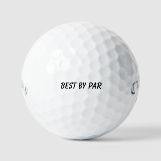 'Best By Par' Father's Day, Birthday Gift Prizes Golf Balls (Front)