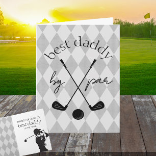 Best By Par Personalized Argyle Golf Folding Gift Card