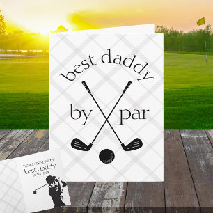 Best By Par Personalized Plaid Golf Folding Gift Card