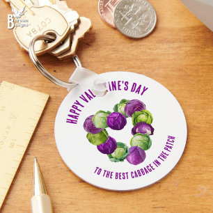 BEST CABBAGE IN THE PATCH Valentine Couples Keychain