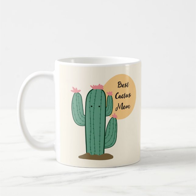 Best Cactus Mom Coffee Cup Gift (Left)
