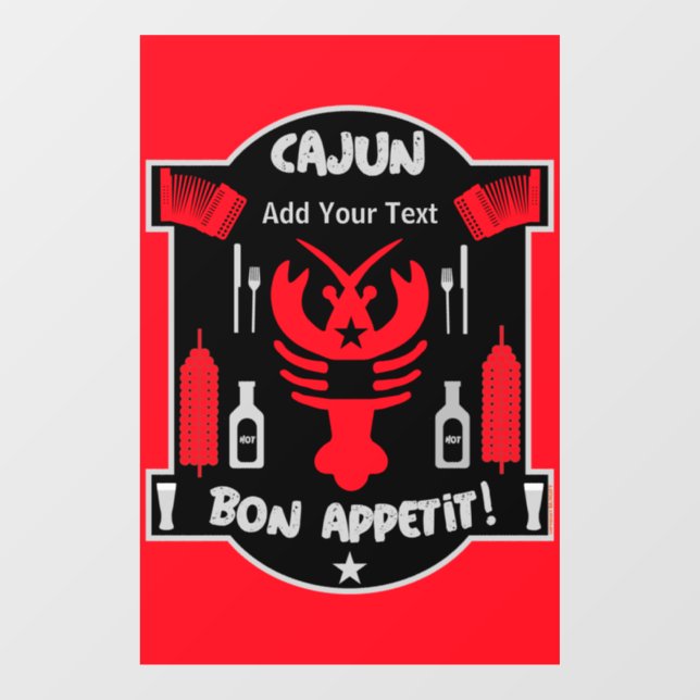 Best Cajun Cooks    Apron Window Cling (Sheet)