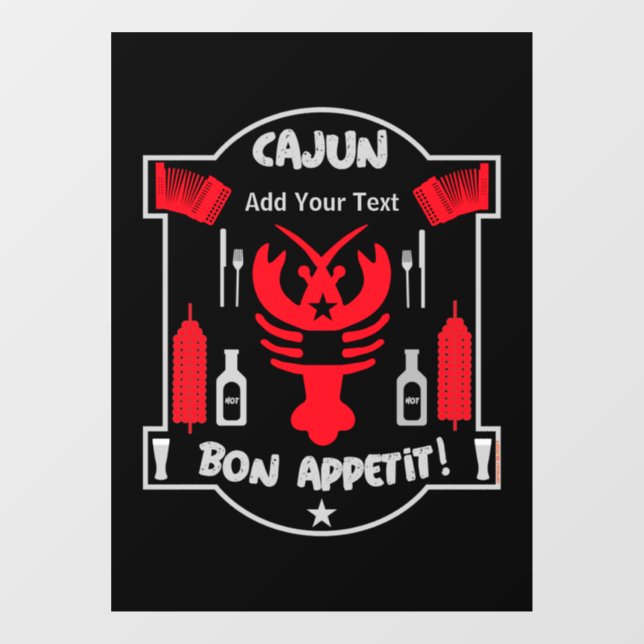 Best Cajun Cooks    Apron Window Cling (Sheet)