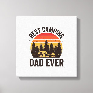Best Camping Dad Ever Vintage Camping Design_1 Canvas Print