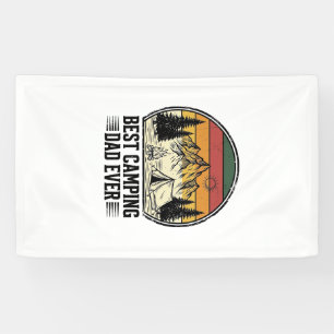 Best Camping Dad Ever Vintage Outdoor Shirt Design Banner