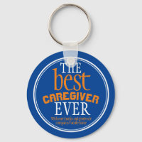 Best Caregiver Ever Typography Blue