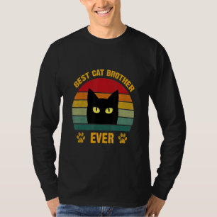 Best Cat Brother Ever Brother Cat Style Retro T-Shirt