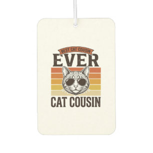 Best Cat Cousin Ever Vintage Cat Shirt Design_1 Air Freshener