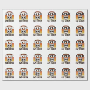Best Cat Cousin Ever Vintage Cat Shirt Design_1 Wrapping Paper
