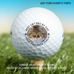 Best CAT DAD By Par Paw Print Custom Photo Golf Balls<br><div class="desc">Best Dad By Par ... Two of your favourite things , golf and your cat ! Now you can take your best friend with you as you play 18 holes . Customize these wilson golf balls with your cats favourite photo and name . Great gift to all golf and cat...</div>