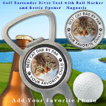 Best CAT DAD By Par Paw Print Custom Photo Golf Divot Tool<br><div class="desc">Best Dad By Par ... Two of your favourite things , golf and your cat ! Now you can take your best friend with you as you play 18 holes . Customize these golf ball markers with your cats favourite photo and name . Introducing the perfect gift for the golf...</div>
