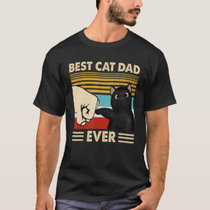 Best Cat Dad Ever Black Cat T-Shirt