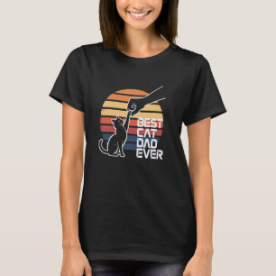 Best Cat Dad Ever Bump Fist Vintage Cat Daddy Funn T-Shirt