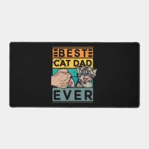 Best Cat Dad Ever Cat Dad Fathers Day Birthday Desk Mat