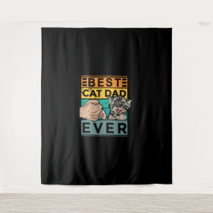 Best Cat Dad Ever Cat Dad Fathers Day Birthday  Tapestry