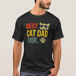 Best Cat Dad Ever Cat Daddy Fathers Day Vintage T-Shirt