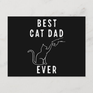 Best Cat Dad Ever Cat Daddy Paw Fist Bump Meow Enclosure Card