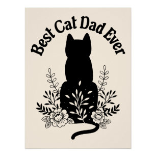 Best Cat Dad Ever Cat Lover Gift Poster