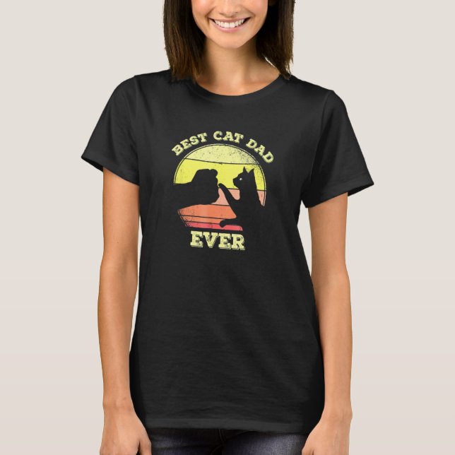 Best Cat Dad Ever  Cat T-Shirt (Front)