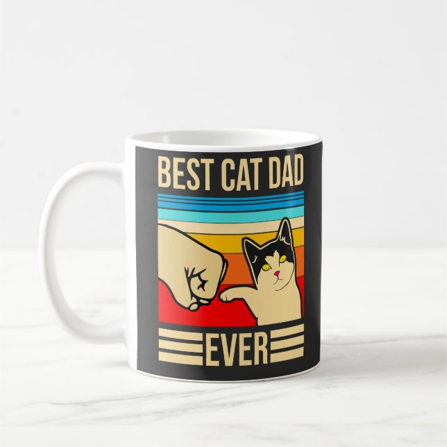 Best cat dad ever coffee mug (Left)
