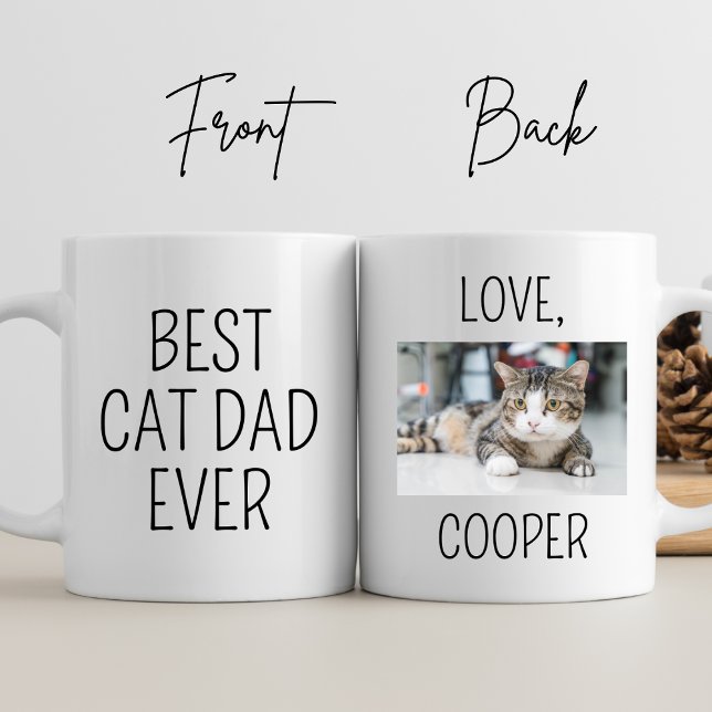 Best Cat Dad Ever Custom Cat Lovers Owner Daddy Coffee Mug (Creator Uploaded)