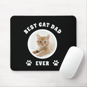 Best Cat Dad Ever Custom Photo Personalized Mouse Pad