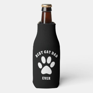 Best Cat Dad Ever Custom Text Personalized Bottle Cooler