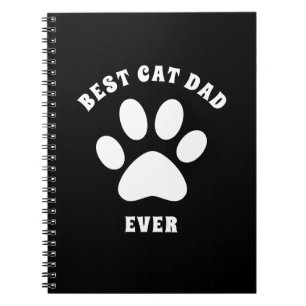 Best Cat Dad Ever Custom Text Personalized Notebook