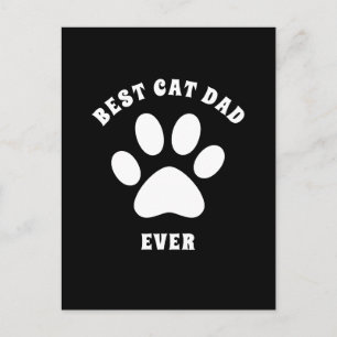 Best Cat Dad Ever Custom Text Personalized Postcard