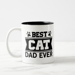 Best Cat Dad Ever Customized Cat Photo Two-Tone Coffee Mug
