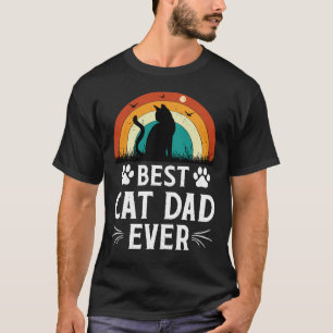 Best Cat Dad Ever Digital Art T-Shirt