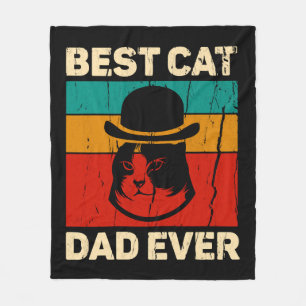 Best Cat Dad Ever Father s Day Gift Fleece Blanket