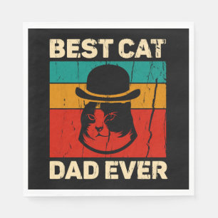 Best Cat Dad Ever Father s Day Gift Napkin