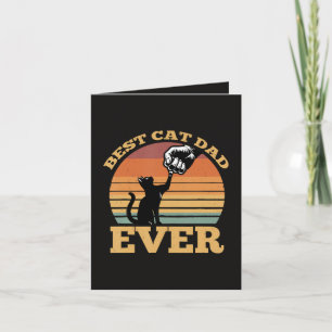 Best Cat Dad Ever Fathers Day Holiday Card