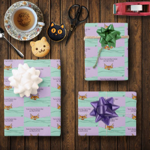 Best Cat Dad Ever! Father's Day Wrapping Paper Sheet