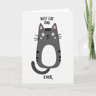 Best Cat Dad Ever Feline Card