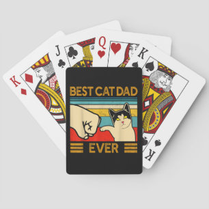 Best Cat Dad Ever Funny Cat Daddy Playing Cards