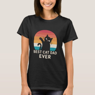 Best Cat Dad Ever Funny Kitten Lover  Men Owner Vi T-Shirt