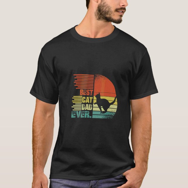 Best Cat Dad Ever  Graphic Dad  Tee (Front)