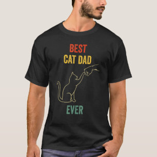Best Cat Dad Ever Kitten Cat Daddy Paw Fist Bump T-Shirt