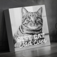 Best Cat Dad Ever Modern Custom Pet Photo