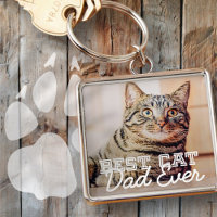 Best Cat Dad Ever Modern Custom Pet Photo