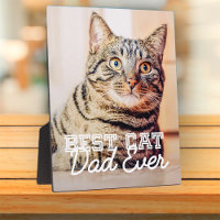 Best Cat Dad Ever Modern Custom Pet Photo