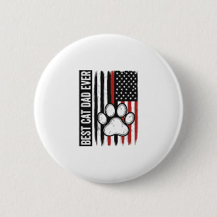 Best Cat Dad Ever Patriotic Paw Flag Design_1 2 Inch Round Button